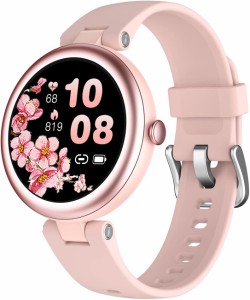 SHANG WING スマートウォッチ レディース (ピンクゴールド) 小さめ 腕時計 女性用 Smart Watch Women 1.09インチ高精細画面 iPhone/Andro