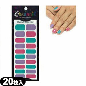 【あす着】【ネコポス】ミュー チェスネイル(Chesnail) 20枚入/1シート - 簡単スピーディ!貼るだけ手軽にネイルアート。売れ筋の6種の柄