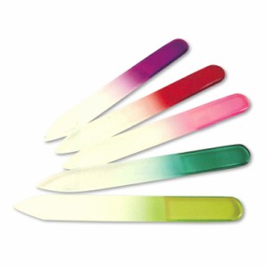 【あす着】グラスネイルファイル(Glass Nail File) ソフトケース付き 当店おまかせ(カラーは当店おまかせ) - 5色のカラーバリエーション