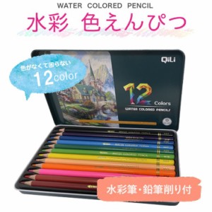 【無料ギフトラッピング】色鉛筆 12色 水彩色鉛筆 12色セット アート鉛筆セット 塗り絵 大人の塗り絵 美術 描き用 スケッチ用 プレゼント