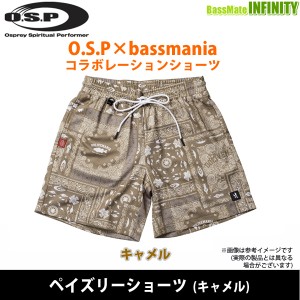 【SALEポイント20倍】OSP×bassmania バスマニア　ペイズリーショーツ (キャメル) 【メール便配送可】 