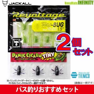ジャッカル RV-BUG (RV-バグ) 1.5インチ入り 虫ルアー2点セット 【メール便配送可】