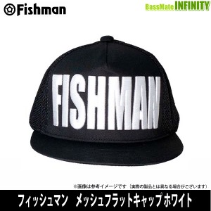 ●Fishman フィッシュマン　メッシュフラットキャップ ホワイト 