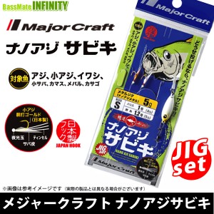 ●メジャークラフト　ナノアジサビキ ジグセット AD-SABIKI SET 【メール便配送可】 