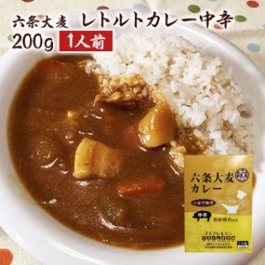 福井大麦倶楽部 レトルト六条大麦カレー　中辛　国産豚肉使用 お取り寄せ グルメ