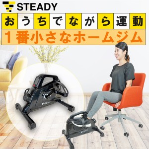 ミニフィットネスバイク 足元 静音 小型 [メーカー1年保証] STEADY(ステディ) ST121 エアロバイク スピンバイク 負荷１６段階 電源不要 