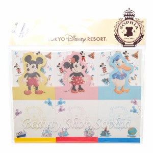 ミッキー＆フレンズ メモセット 3個 Disney Handycraftデザイン レトロ ディズニー グッズ お土産【東京ディズニーリゾート限定】