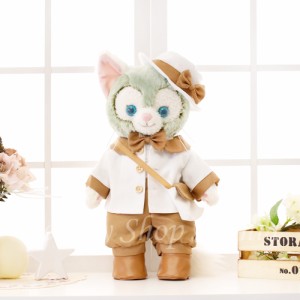 ジェラトーニ用 モカ＆生成コスチューム 服 単品 ぬいぐるみ別売【オリジナル ハンドメイド】 茶色 ブラウン ぬいぐるみSサイズ用  洋服 