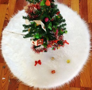 クリスマスツリースカート ファー 立体飾り 下敷物 下周り クリスマスパーティー オーナメント インテリア 豪華 雰囲気 クリスマスツリー