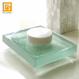 ソープディッシュ Glass block(プレーン)   バリ おしゃれ アクセサリートレイ リゾート バリ雑貨 インテリア ココバリ