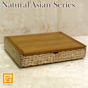 Natural Asian Series Amenity box (アメニティボックス) ナチュラルホワイト   アジアン雑貨 バリ おしゃれ 木製 リゾート バリ雑貨 イ