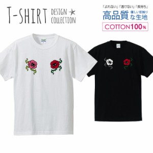 バラ キャラクター Tシャツ メンズ サイズ S M L LL XL 半袖 綿 100% よれない 透けない 長持ち プリントtシャツ コットン