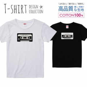 カセット Tシャツ レディース ガールズ かわいい サイズ S M L 半袖 綿 プリントtシャツ コットン ギフト 人気 流行 ハイクオリティー