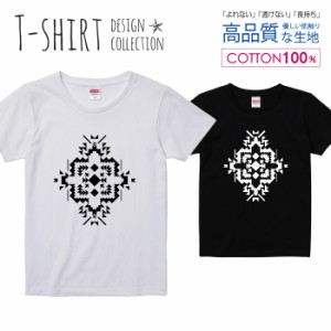 ネイティブ デザイン Tシャツ レディース ガールズ かわいい サイズ S M L 半袖 綿 プリントtシャツ コットン ギフト 人気 流行 ハイクオ