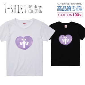 ハート 天使 Tシャツ レディース ガールズ かわいい サイズ S M L 半袖 綿 プリントtシャツ コットン ギフト 人気 流行 ハイクオリティー