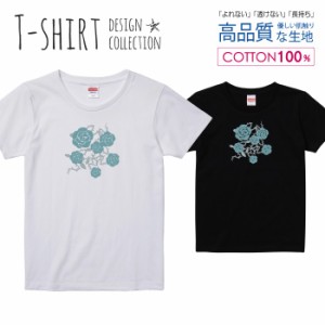 バラ Tシャツ レディース ガールズ かわいい サイズ S M L 半袖 綿 プリントtシャツ コットン ギフト 人気 流行 ハイクオリティー