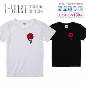 バラ キャラクター Tシャツ レディース ガールズ かわいい サイズ S M L 半袖 綿 プリントtシャツ コットン ギフト 人気 流行 ハイクオリ