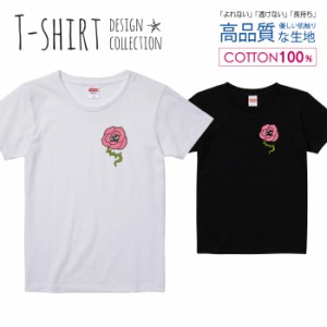 バラ キャラクター Tシャツ レディース ガールズ かわいい サイズ S M L 半袖 綿 プリントtシャツ コットン ギフト 人気 流行 ハイクオリ