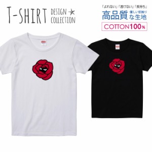 バラ キャラクター Tシャツ レディース ガールズ かわいい サイズ S M L 半袖 綿 プリントtシャツ コットン ギフト 人気 流行 ハイクオリ