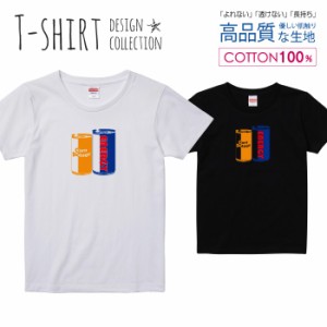 缶 Tシャツ レディース ガールズ かわいい サイズ S M L 半袖 綿 プリントtシャツ コットン ギフト 人気 流行 ハイクオリティー