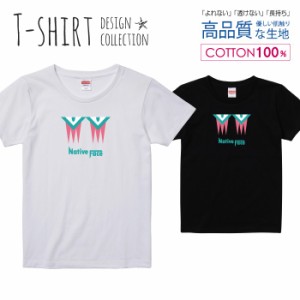 ネイティブ フェイス Tシャツ レディース ガールズ かわいい サイズ S M L 半袖 綿 プリントtシャツ コットン ギフト 人気 流行 ハイクオ