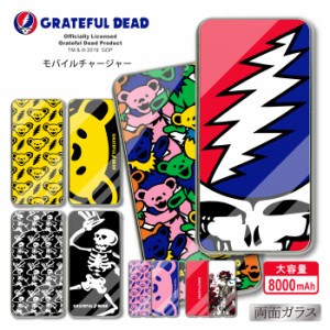 GRATEFUL DEAD グレイトフル デッド 両面ガラスバッテリー スカル 髑髏 デッドベアー ロックバンド 正規品 充電器 モバイルバッテリー 80