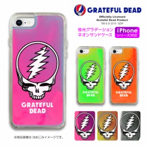 GRATEFUL DEAD グレイトフル・デッド iPhone13対応 スカルヘッド 蛍光グラデーション ネオンサンドケース 髑髏 ロックバンド 正規品 TPU 