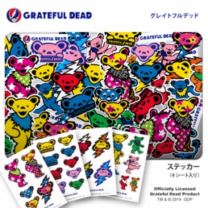 ステッカー GRATEFUL DEAD グレイトフル デッド キャラクター シール 正規品 デッドベアー ロゴ ロックバンド 送料無料 おしゃれ 可愛い 