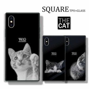 iphone11 iphone8 iphone 11 ケース カバー TPU 耐衝撃 iphone 8 ケース 強化ガラス cat 猫 シンプル アイフォン11 ケース 大理石 西海岸