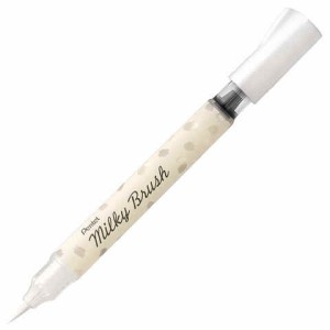 カラー筆ペン Milky Brush ミルキーブラッシュ パステルホワイト 重ね塗り 水性顔料 イラスト ぺんてる 送料無料