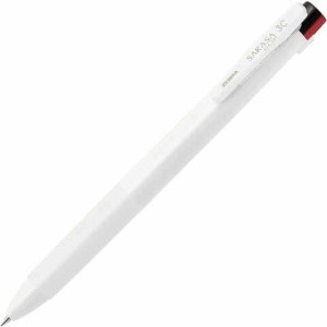 ゼブラ 3色ボールペン サラサクリップ3C 0.5mm 白 J3J5-W 送料無料