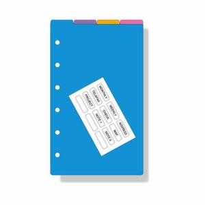 ダ・ヴィンチ システム手帳 リフィル 日付なし ポケット カラーインデックス 4区分 送料無料