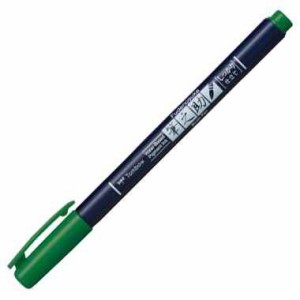 トンボ鉛筆 水性サインペン 筆之助 しっかり仕立て グリーン 筆文字 イラスト レタリング 耐水 耐光 送料無料