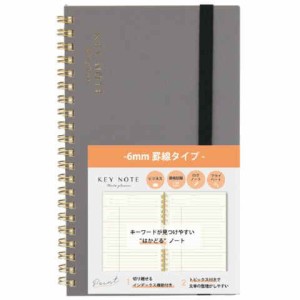 ラボクリップ キーノート ミーツプランナー A5スリム 6mm罫線 チャコール インデックス付 記録 ログ タスク管理 大人女子 日本製 送料無