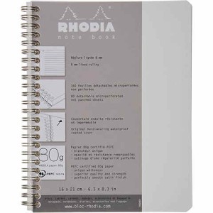 RHODIA  ロディア ダブルリングノート A5 ホワイト 5mm 横罫 送料無料