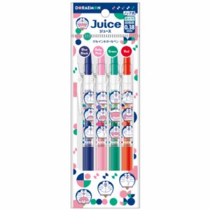 ドラえもん ゲルインキボールペン Juice ジュース 4色セット A柄 0.38mm ブルーブラック/ベビーピンク/グリーン/レッド 耐水性 送料無料