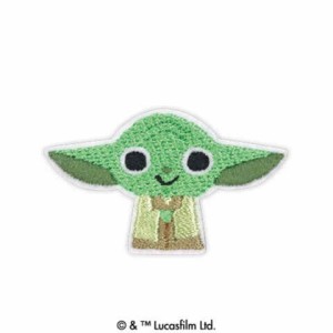 スター・ウォーズ ワッペン ヨーダ 2.8×4.9cm アイロン接着 シール両用 入園 入学 目印 パイオニア 送料無料