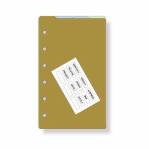 ダ・ヴィンチ システム手帳 リフィル 日付なし ポケット カラーインデックス 4区分 送料無料