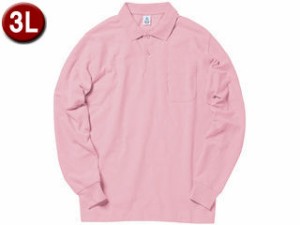 ボンマックス BONMAX 【メンズ Ｔシャツ】 ポケット付ＣＶＣ鹿の子ドライ長袖ポロシャツ ライトピンク 3L