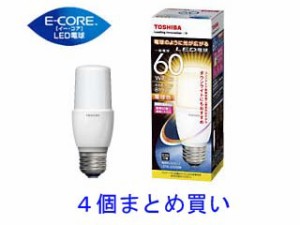 TOSHIBA/東芝ライテック LDT8L-G/S/60W LED電球 E-CORE/イー・コア T形 [光が広がるタイプ]【電球色】