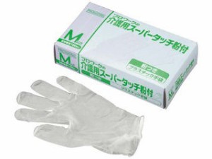 CHUBU 中部物産貿易 ビニール手袋　介護用スーパータッチ粉付（１００枚入）Ｌ