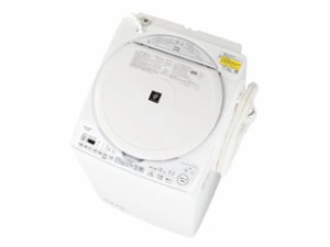 SHARP/シャープ ES-TX8H-W(ホワイト系)　穴なし槽シリーズ タテ型洗濯乾燥機【洗濯・脱水容量8kg/乾燥4.5kg】