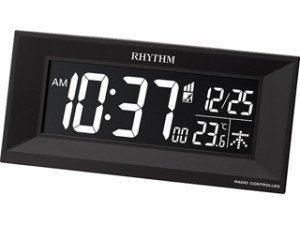 RHYTHM/リズム時計 8RZ196SR02　Irorai M (イロリア エム)　デジタル電波目覚まし時計　AC電源式