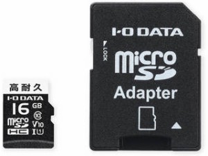 I・O DATA アイ・オー・データ microSDHCカード 16GB 高耐久 ドライブレコーダー向け UHS-I MSD-DR16G