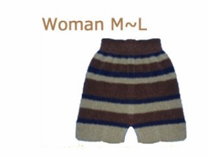 トモクニ ランダムボーダー　毛糸パンツ　 【ブラウン】　0086011AX