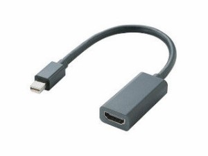 ELECOM エレコム miniDisplayPort変換アダプタ/forAPPLE/HDMI/ブラック AD-MDPHDMIBK
