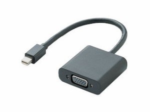 ELECOM エレコム miniDisplayPort変換アダプタ/forAPPLE/VGA/ブラック AD-MDPVGABK