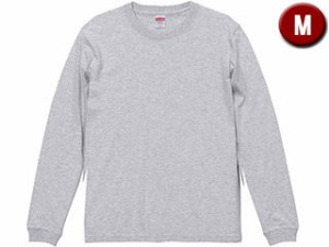 United Athle/ユナイテッドアスレ 5.6オンス ロングスリーブTシャツ (1.6インチリブ) Mサイズ (アッシュ)