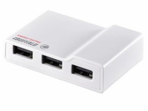 BUFFALO/バッファロー 電源連動節電機能付き 4ポートセルフパワーハブ ホワイト BSH4AE12WH