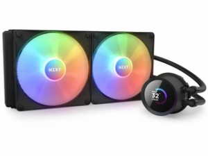 NZXT 液晶搭載水冷CPUクーラー 発光ファン KRAKEN RGB 280 280mm ブラック RL-KR280-B1